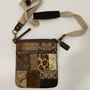 Coach logo patchwork crossbody
